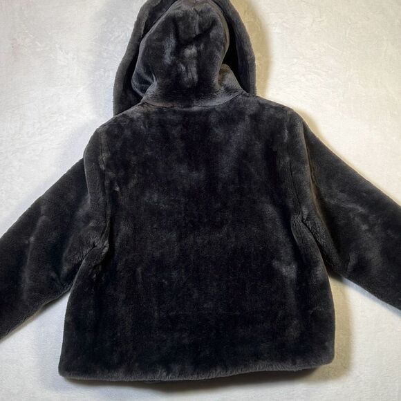 Kerrybrooke Odyna vintage retro faux fur 2 button jacket with hood - Picture 8 of 9